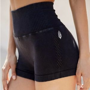 FP Movement by Free People Good Karma Running Shorts Size XS/S in Washed Black